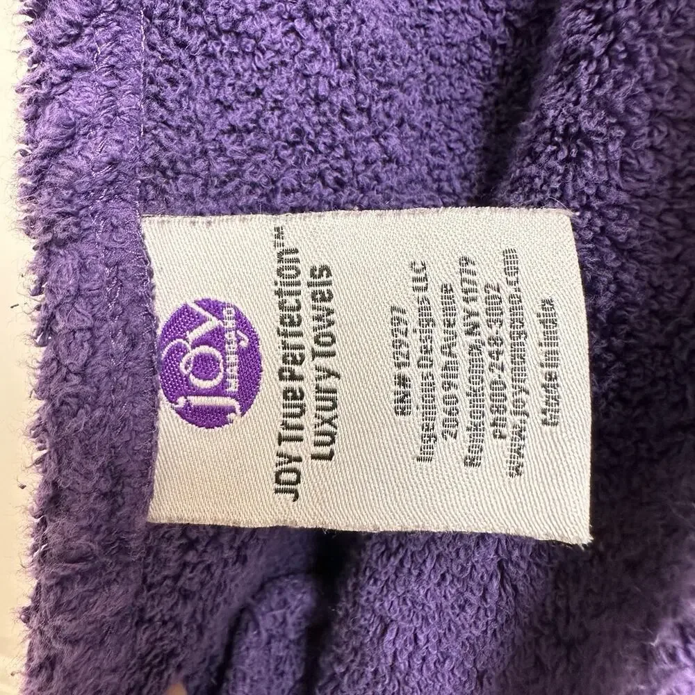 Joy Mangano True Perfection Luxury Cosmetic Resistant Towels Hair Head Wrap Purp